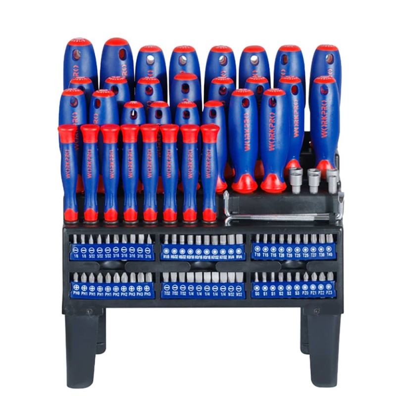 Destornilladores cr-v, juego 100 piezas