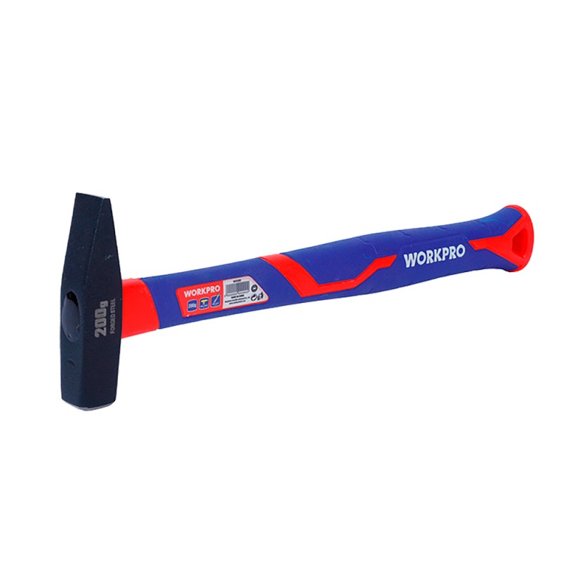 Martillo de maquinista con mango de fibra de vidrio, 500 g