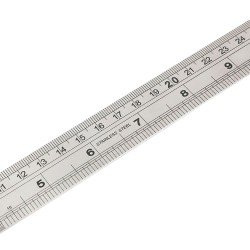 Regla de acero inoxidable, métrico-sae, 600 mm
