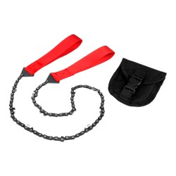 Sierra de cadena supervivencia con funda, 65 mn, 102 cm