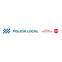 Cinta balizamiento policía local 75 mm x 0,05 mm x 200 m