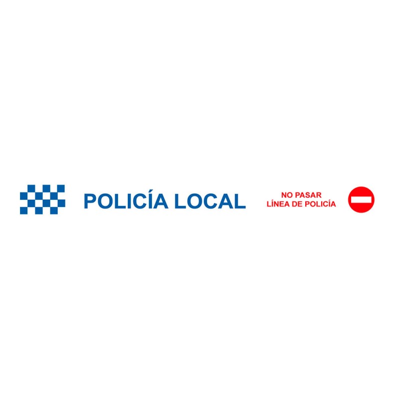 Cinta balizamiento policía local 75 mm x 0,05 mm x 200 m