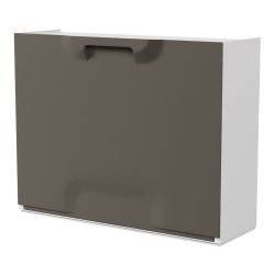 Zapatero apilable de polipropileno marrón 51 x 17,3 x 40,1 cm