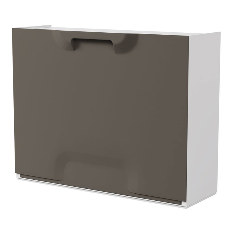 Zapatero apilable de polipropileno marrón 51 x 17,3 x 40,1 cm