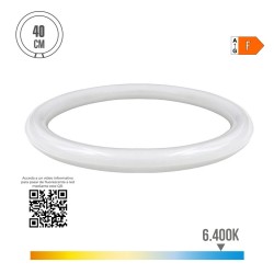 Tubo circular led g10q 32 w 3400 lm 6400 k luz fria (eq. 40w) ø40 cm