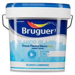 Pintura plástica vinílica interior blanco glaciar mate, 15 l
