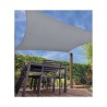 Toldo vela cuadrado color: gris claro 5 x 5 m
