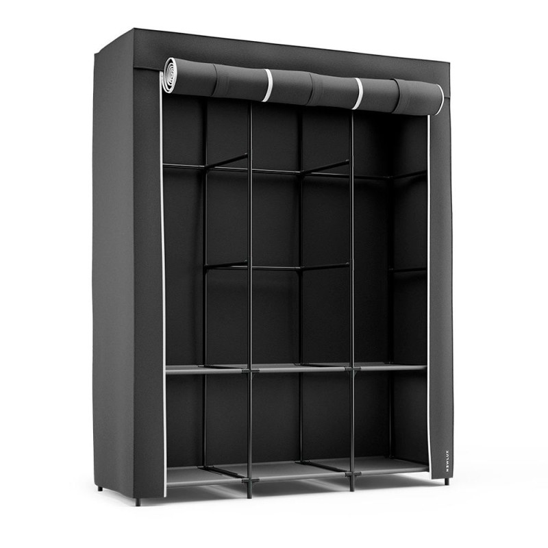 Armario de tela canvas v130 negro 130 x 45 x 167 cm