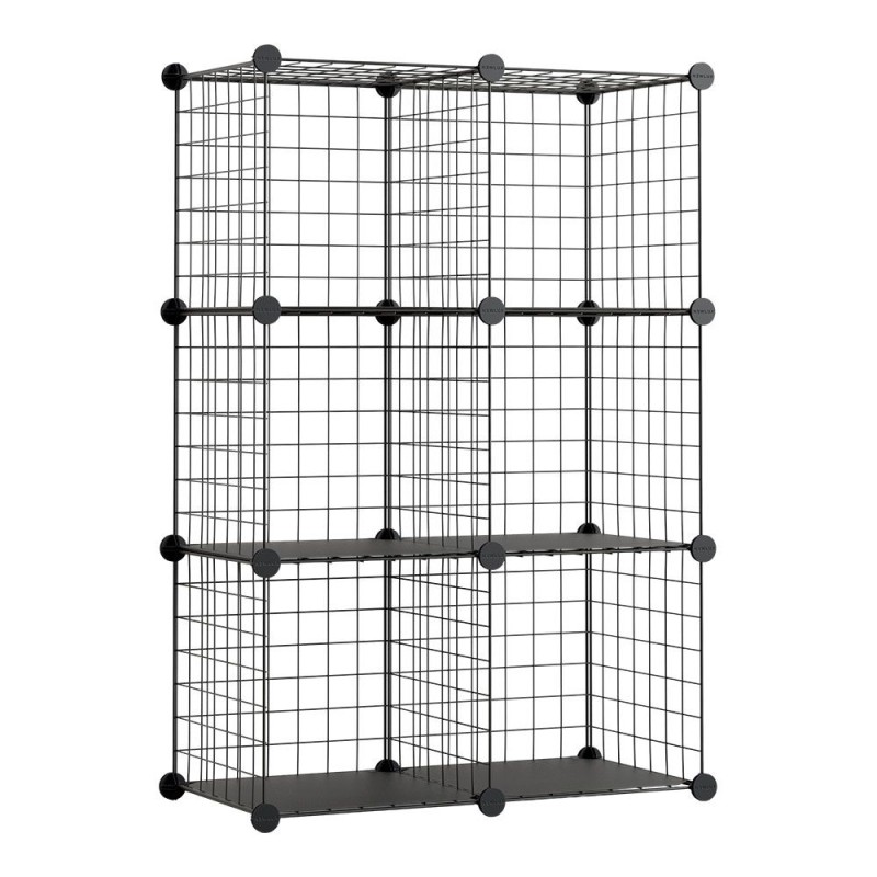 Estantería modular metálica titan c6 negro