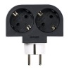 Adaptador giratorio schuko 2 tomas 16a 250 v~