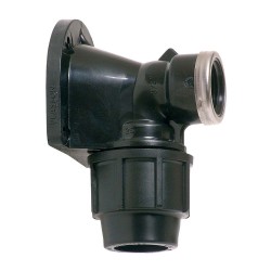 Codo mixto 90° mural polipropileno rosca hembra 25 mm x ¾ pulg