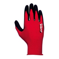 Guante nailon / licra con palma nitrilo microfoam, econit foam, rojo y negro, t-8 m