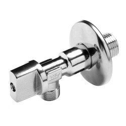 Válvula escuadra antical con mando metálico ø½ x 3/8 pulg