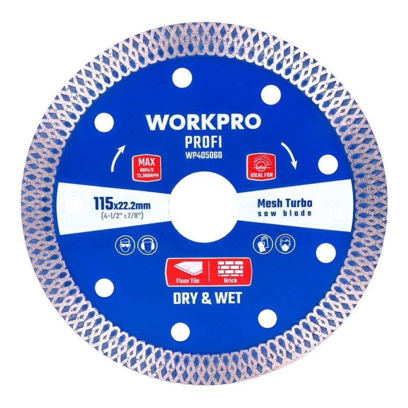 Disco diamantado continuo mesh turbo profi ø115 x 22,2 mm