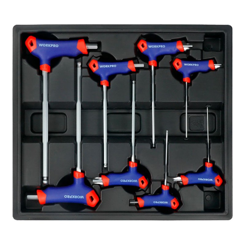 Llaves allen mango en t, 2-10 mm, 8 piezas