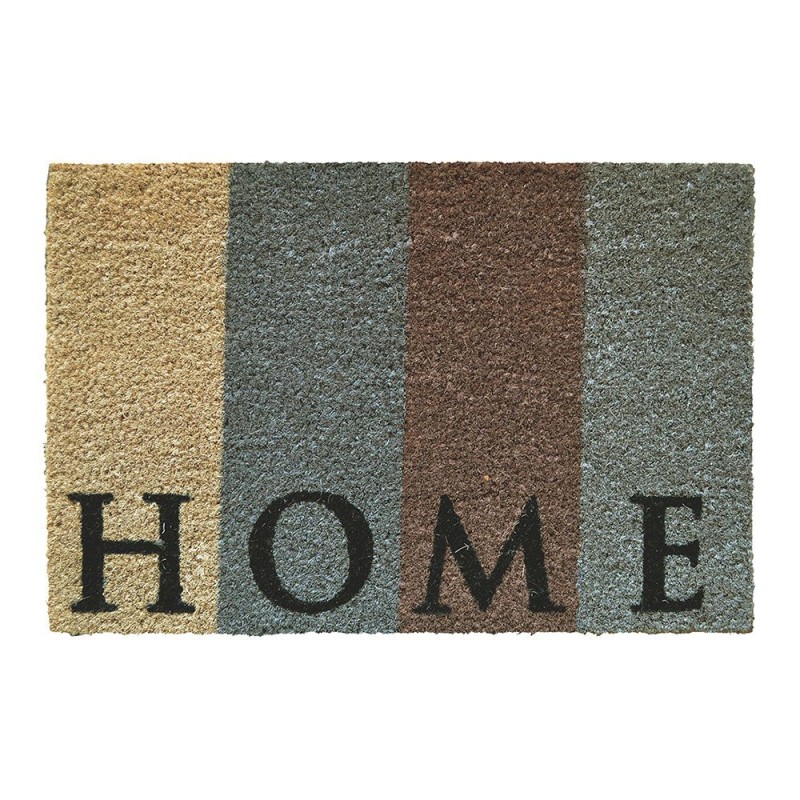 Felpudo de fibra de coco pintado diseño home, 60 x 40 cm