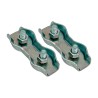 Sujetacable plano doble sjt02, 3 mm, galvanizado, blister 2 uds