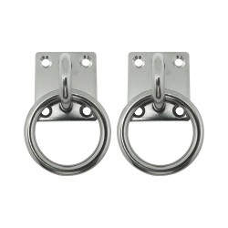 Placa amarre con anilla ap13, 6 mm, inoxidable, blister 2 uds