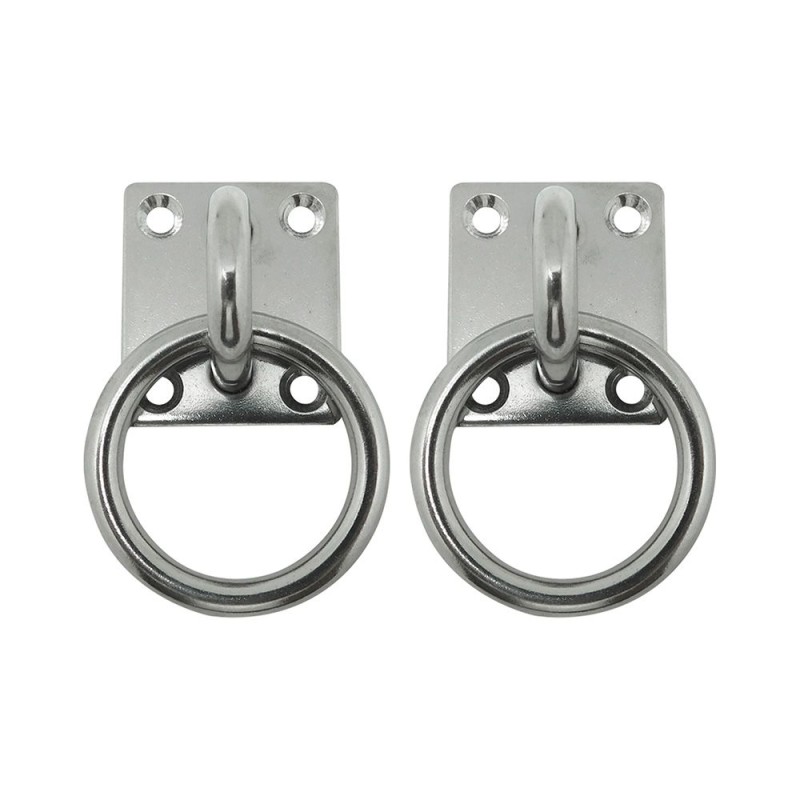 Placa amarre con anilla ap13, 6 mm, inoxidable, blister 2 uds