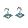 Gancho fijo 8 x 55 mm con placa 45 x 45 mm ap07 zincado, blister 2 uds