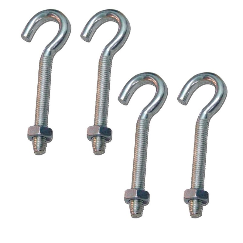 Hembrilla abierta con tuerca hm02, m4 x 30 mm, zincado, blister 4 uds