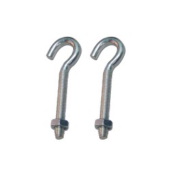 Hembrilla abierta con tuerca hm02, m6 x 50 mm, zincado, blister 2 uds