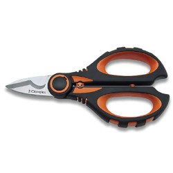 Tijera electricista multifunción de acero inoxidable con funda, 16 cm