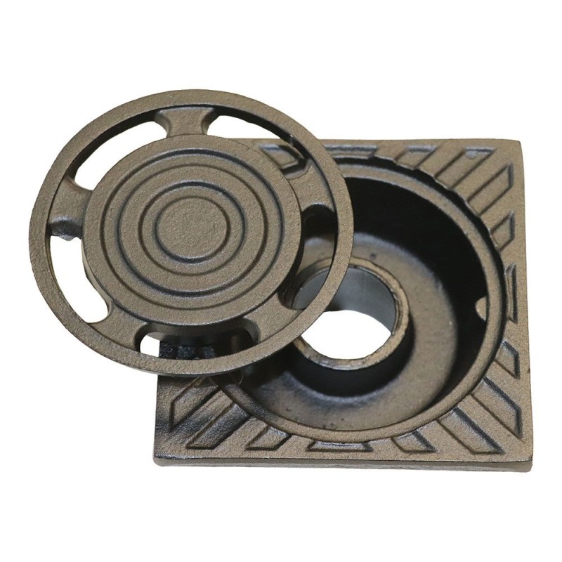 Sumidero de patio, aluminio antracita, executive, 20 x 20 cm