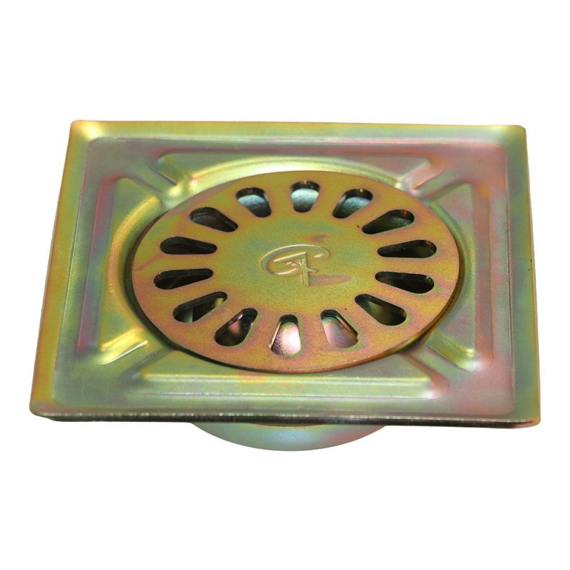 Sumidero de patio, acero bicromatado, iron, 15 x 15 cm