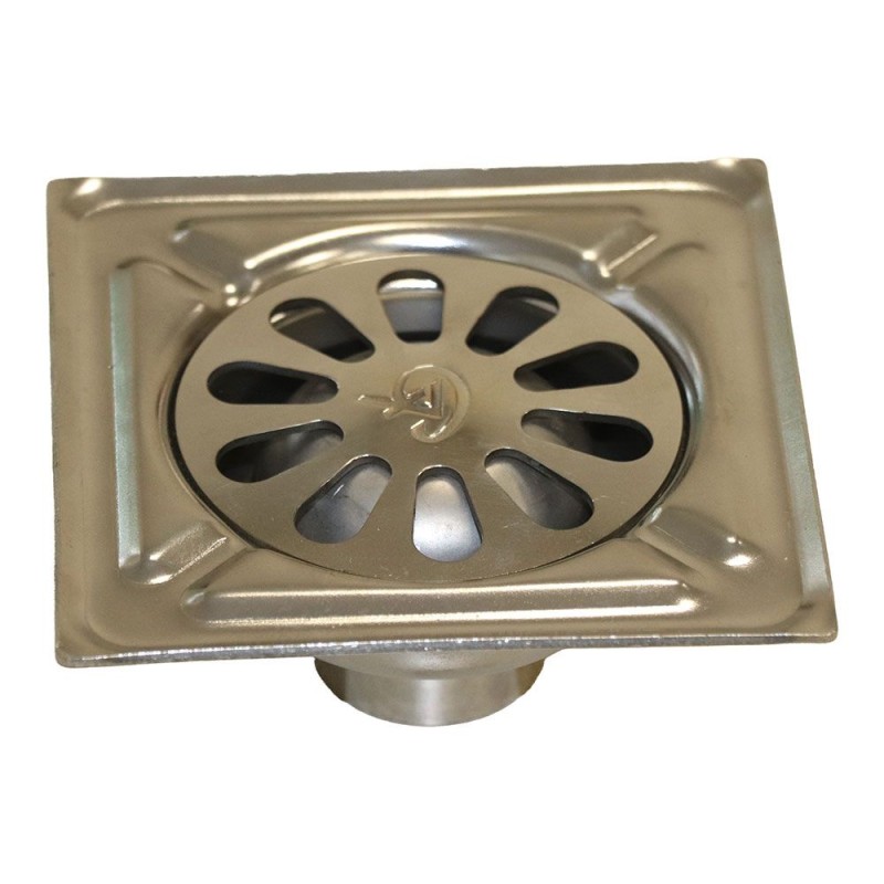 Sumidero de patio, acero inoxidable, marine, 30 x 30 cm