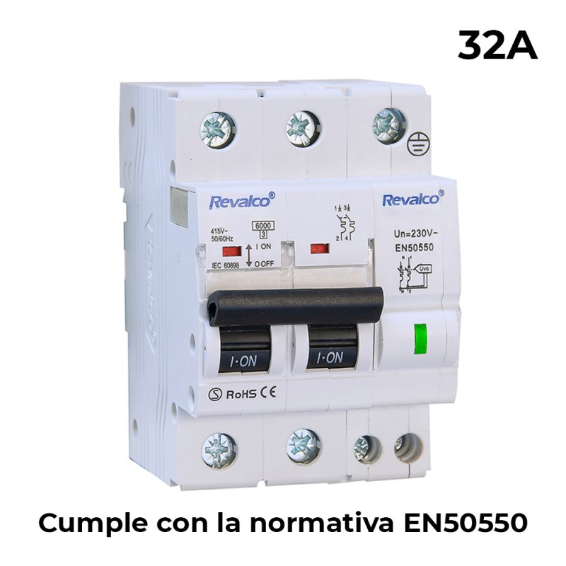 Iga 2p 32a c 10ka - proteccion contra sobretensiones permanente segun normativa en-50550