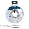 Carrete cable paralelo textil trenzado h07v-k 2 x 2,50 mm blanco, 25 m