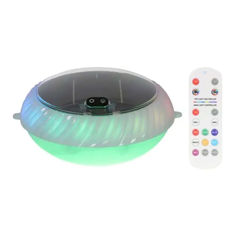 Luz solar flotante 20 leds, 70 im, ip68, con 10 funciones