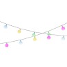 Guirnalda solar recargable, 30 leds, luz multicolor pastel, ip44, 2,9 m