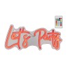 Luz led neón decorativa let's party, 40 x 16 x 1,5 cm