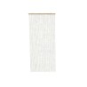 Cortina para puerta de plástico y barra de bambú 90 x 200 cm