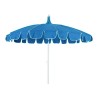 Parasol para jardín, azul con ribete verde agua, ø195 x 215 cm