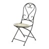 Silla metálica/mosaico plegable atenas color negro para exterior ø39 x 52 x 92,5 cm