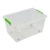 Caja transparente multiusos con ruedas 44 l 58,5 x 39 x 30 cm