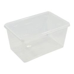 Caja transparente multiusos con tapa 44 l 58,5 x 39 x 30 cm