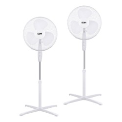 Ventilador de pie 38 w, blanco, ø40 cm, pack de 2 unidades