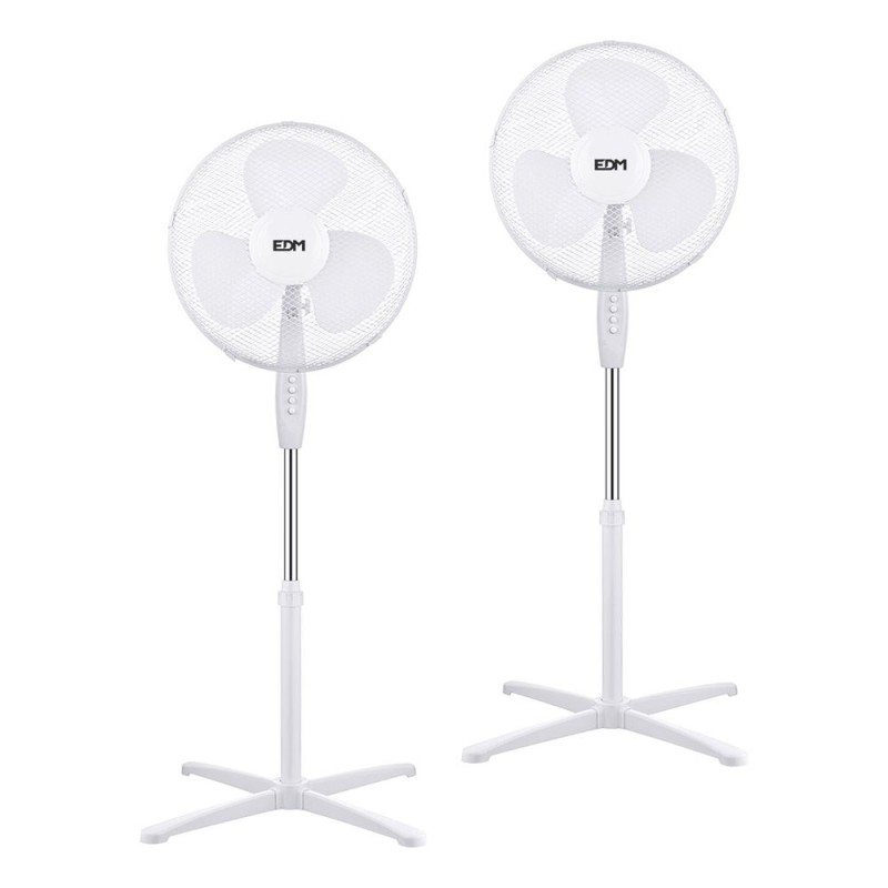 Ventilador de pie 38 w, blanco, ø40 cm, pack de 2 unidades