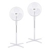 Ventilador de pie 38 w, blanco, ø40 cm, pack de 2 unidades