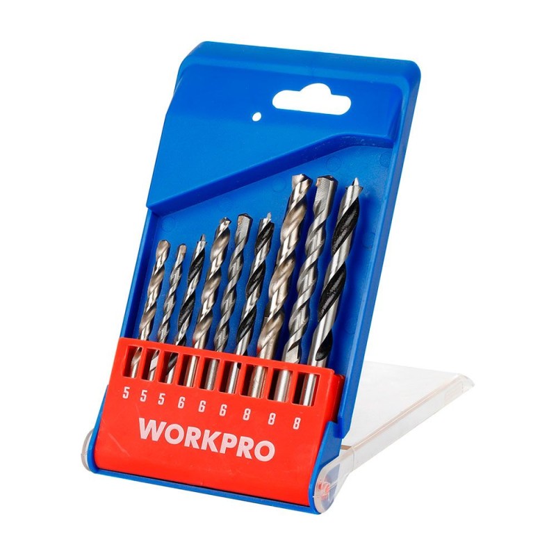 Brocas mixtas 3+3+3, ø5,00 - ø8,00 mm, juego 9 piezas