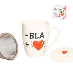 Taza infusión bla con filtro y tapa 350 ml