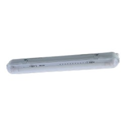 Pantalla estanca para 1 tubo led 60 cm, blanca, ip65, 660 x 85 x 94 mm
