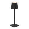 Lámpara de mesa led, tono regulable, 260 lm 3,3 w, recargable usb, negra