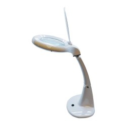 Flexo led lupa aumento 3x 12x, 4 w 300 lm 6500 k, blanco, 190 x 380 mm