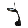 Flexo led lupa aumento 3x 12x, 4 w 300 lm 6500k, negro, 190 x 380 mm
