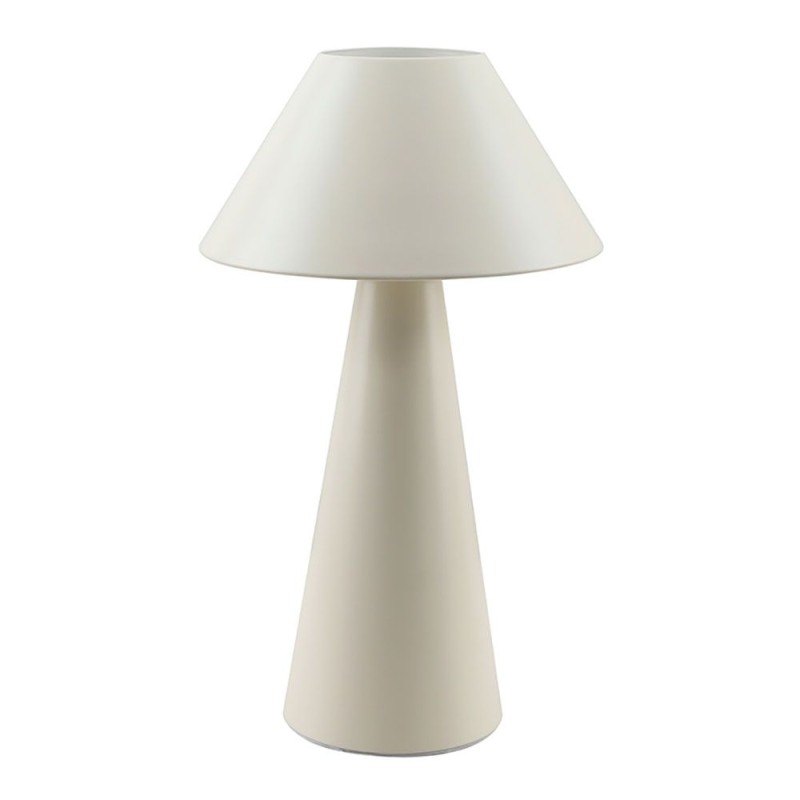 Lámpara de mesa, e27, tipo seta, color blanco roto, ø200 x 325 mm